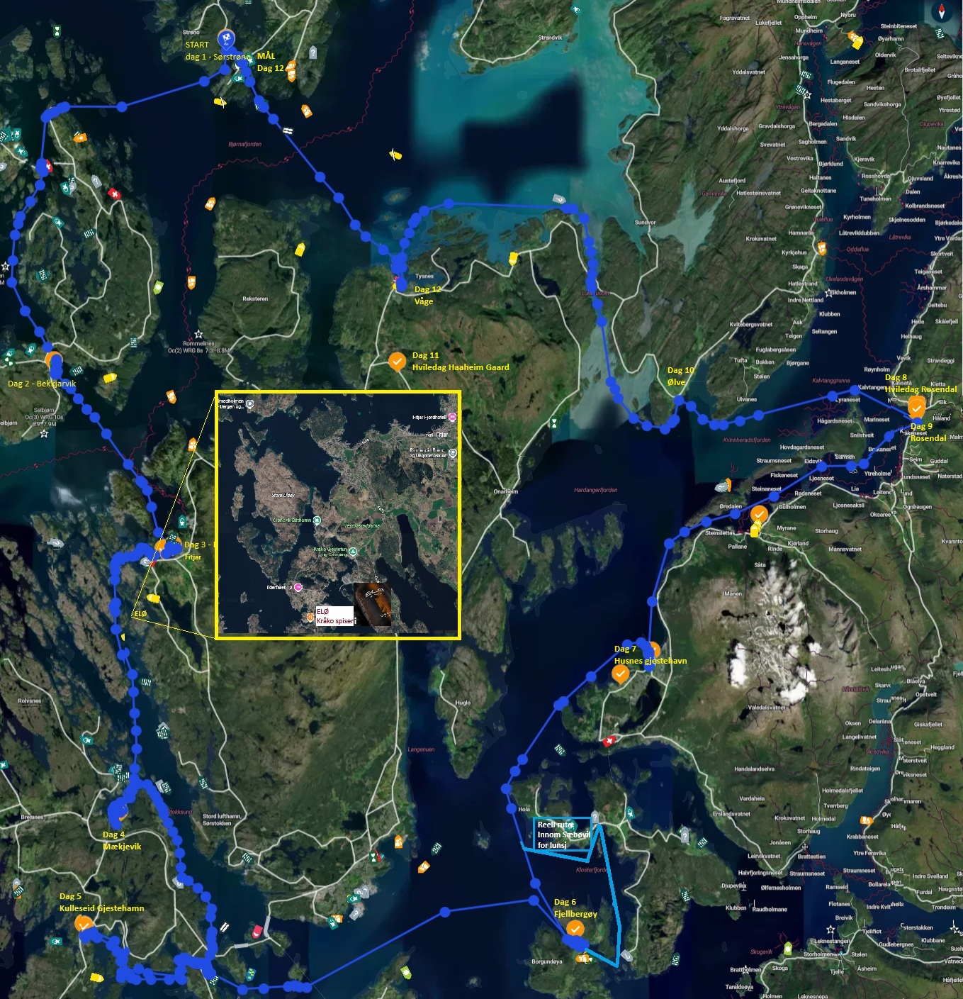 To personer som sitter i en robåt og ser utover fjorden